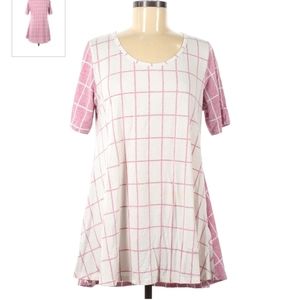 LuLaRoe Perfect T windowpane pattern size xxs
